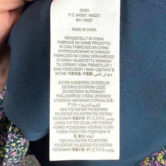 Boden Smocked Yoke Mini Dress Women's 20 Blue Pleated Tie Belt Cuff Sleeve Boho - Picture 6 of 10